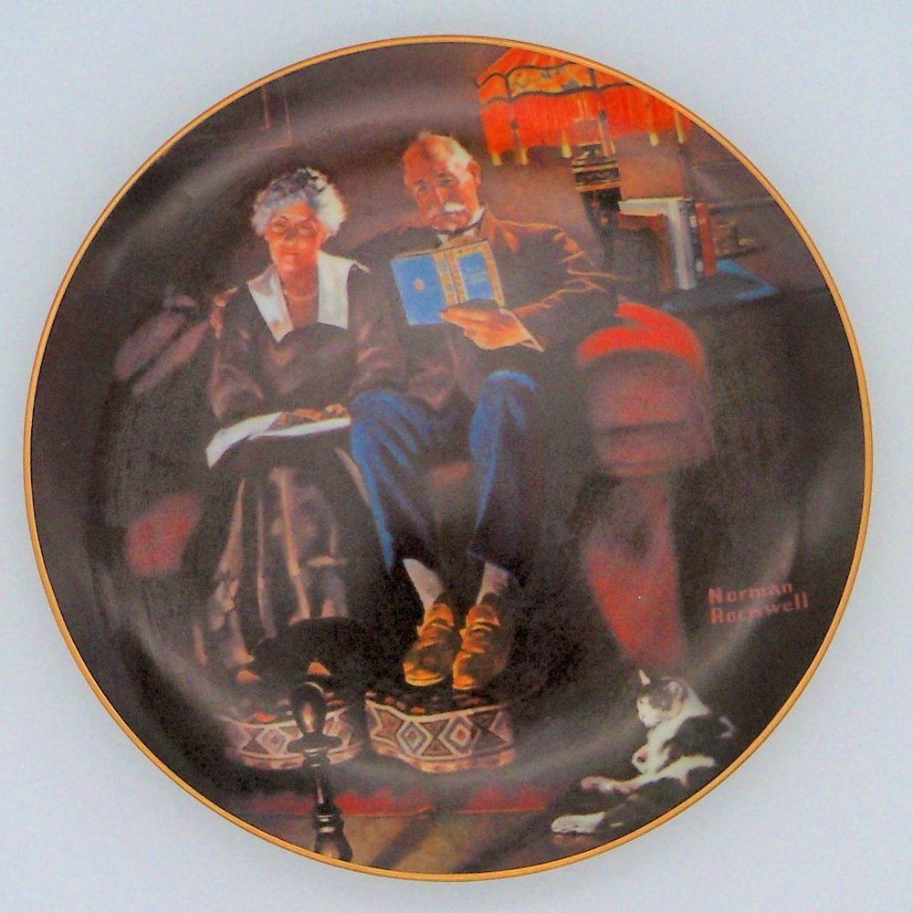 Norman Rockwell Plate "Evenings Ease" by Knowles